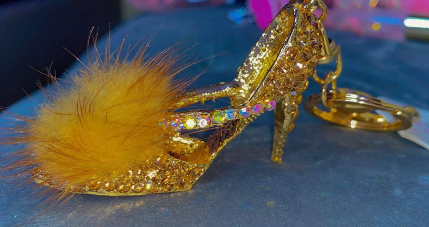 Gold Shoe Keychain