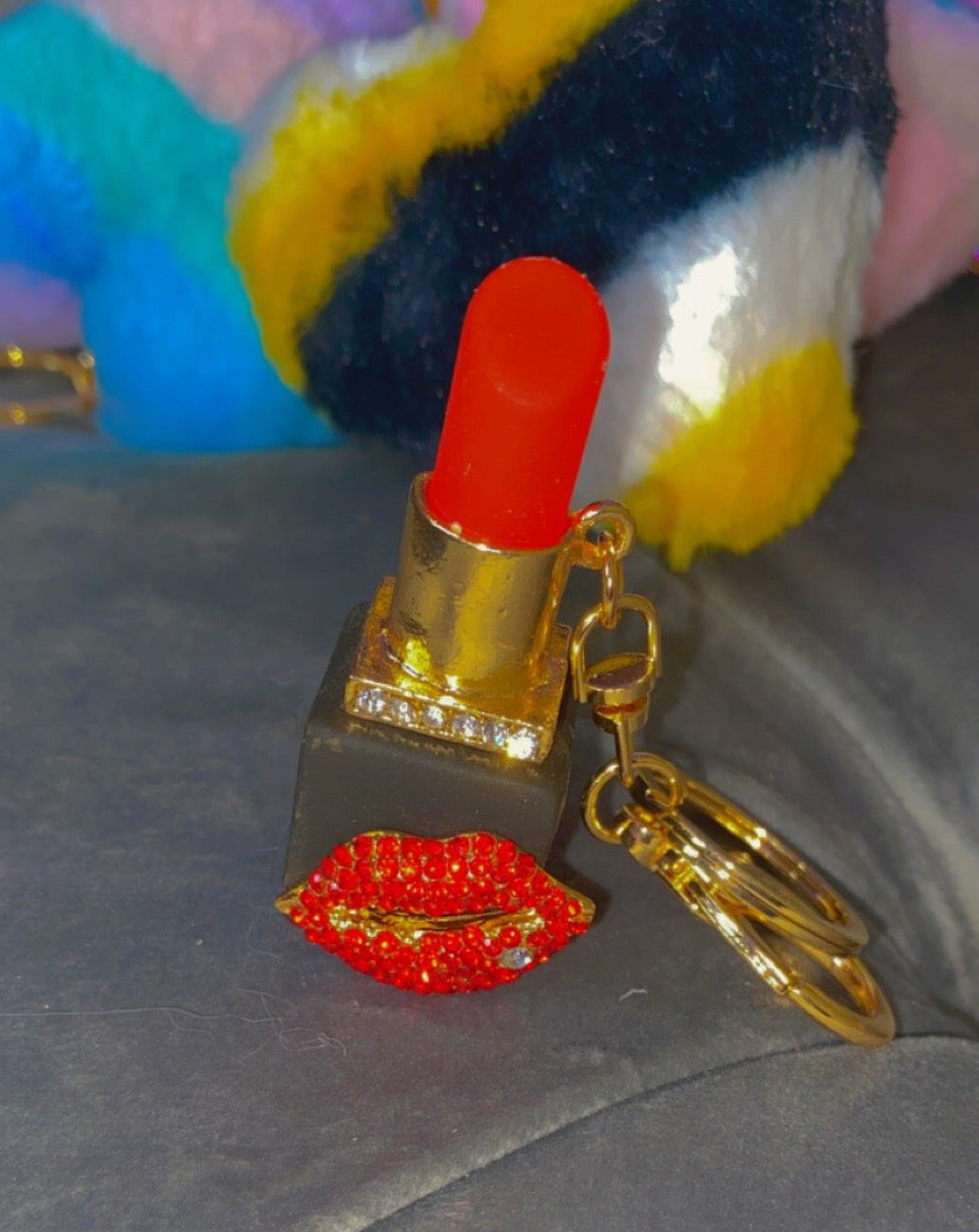 Red Lipstick Keychain