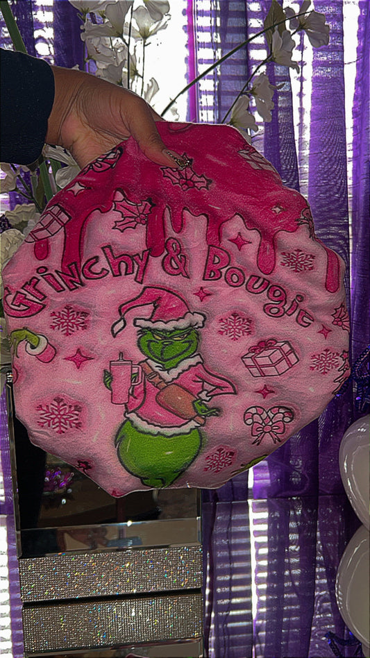 Light Pink Velvet Grinch Bonnet 🩷