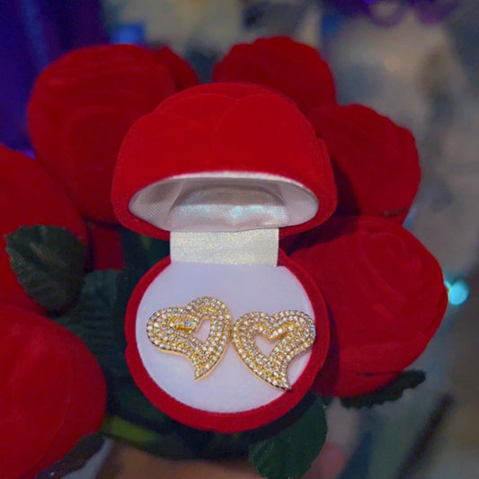 Gold Heart Earrings